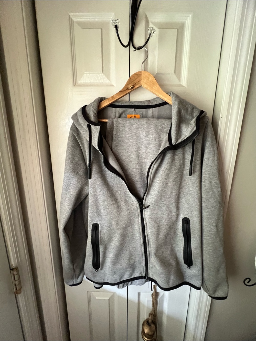 Champion Gray and Black Zip-Up Hoodie